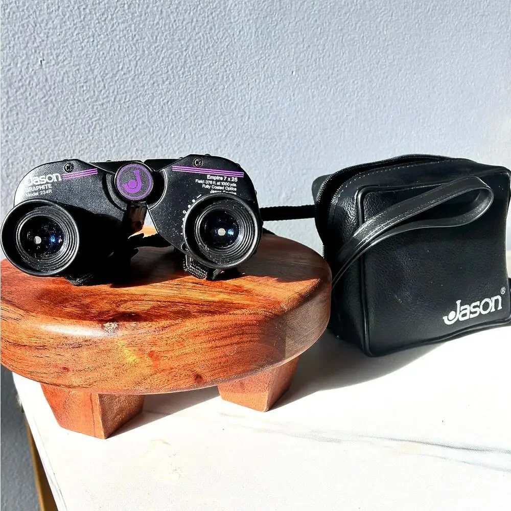 Jason Graphite Empire 7x25 Binoculars w/ Case – Fully Coated Optics